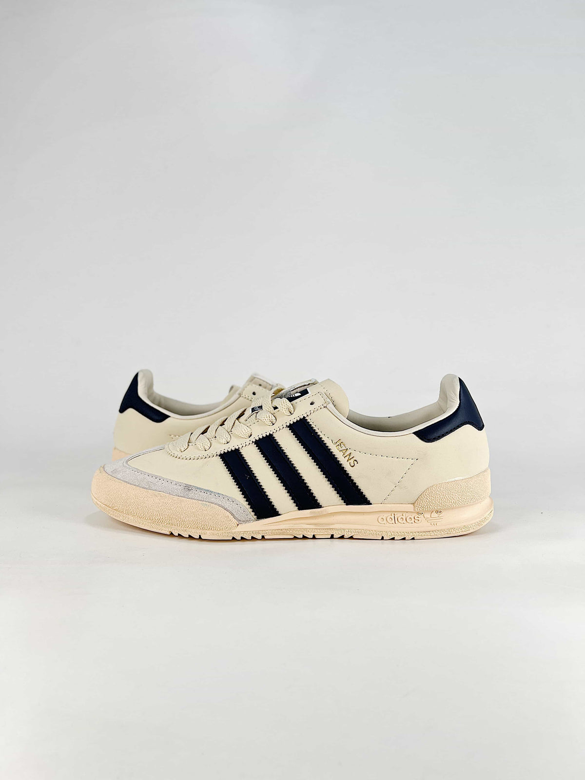 Adidas Jeans "Cream White Navy Blue"-Classic sneakers，Adidas Women's Shoe Sale / Men's Shoe Sale