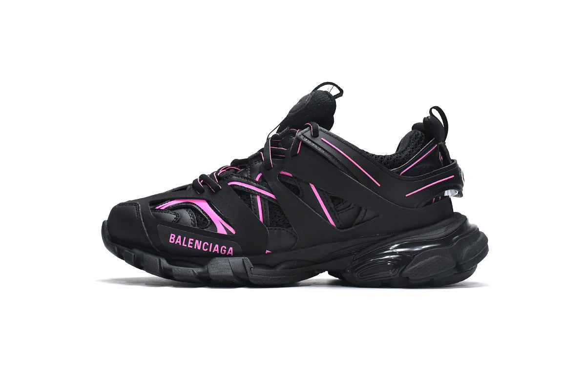 Balenciaga Track Sneakers "Black Pink"-retro thick sole dad shoes，Women's Shoe Sale / Men's Shoe Sale