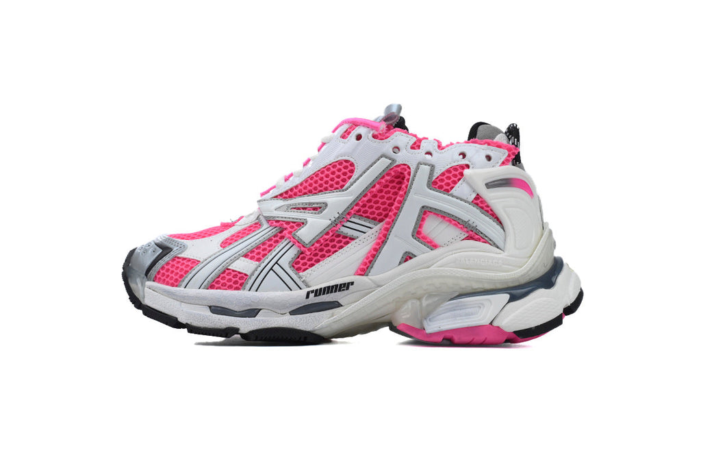 Balenciaga Runner Sneakers "White Pink"-retro thick sole dad shoes，Women's Shoe Sale / Men's Shoe Sale