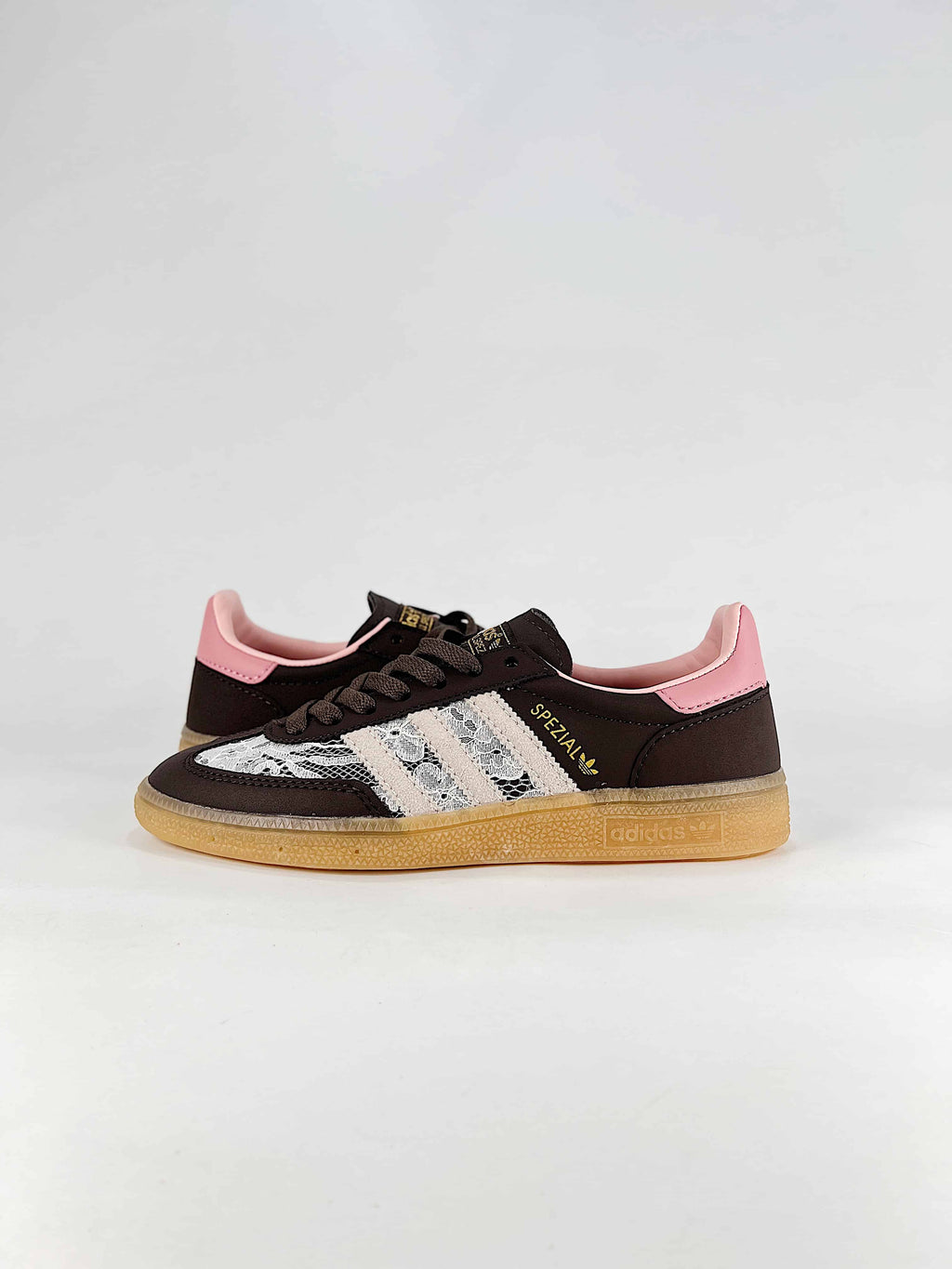 Adidas Originals Handball Spezial "Dark Brown Pink Gum" Sneakers-Classic sneakers，Adidas Women's Shoe Sale / Men's Shoe Sale