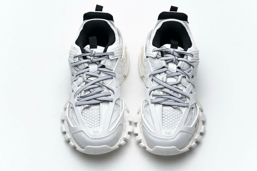 Balenciaga Track Open Sneakers "White"-retro thick sole dad shoes，Women's Shoe Sale / Men's Shoe Sale