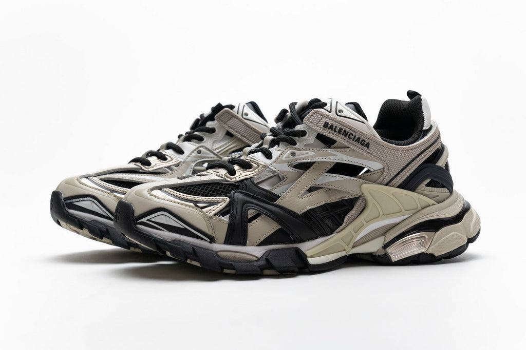 Balenciaga Track 2 Sneakers Men "Champagne Black"-retro thick sole dad shoes，Women's Shoe Sale / Men's Shoe Sale