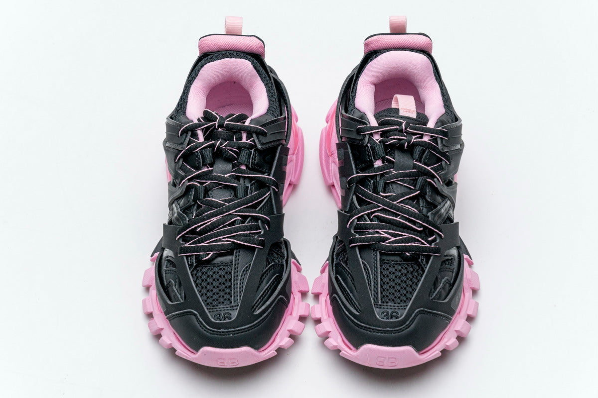 Balenciaga Track 2 Sneakers "Black Light Pink"-retro thick sole dad shoes，Women's Shoe Sale / Men's Shoe Sale