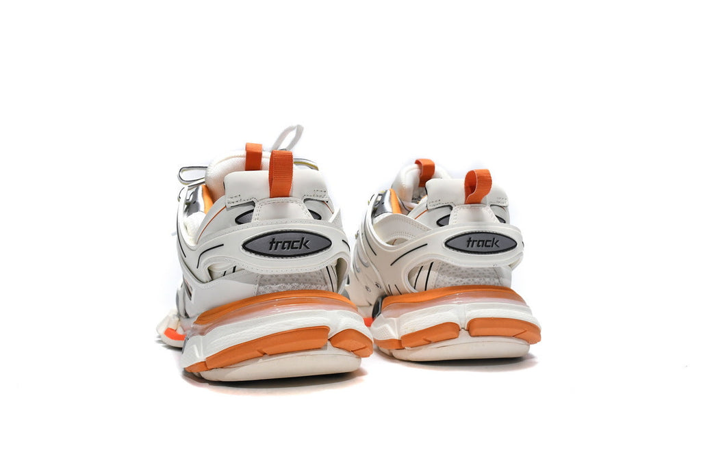Balenciaga Track Sneakers "White Orange"-retro thick sole dad shoes，Women's Shoe Sale / Men's Shoe Sale