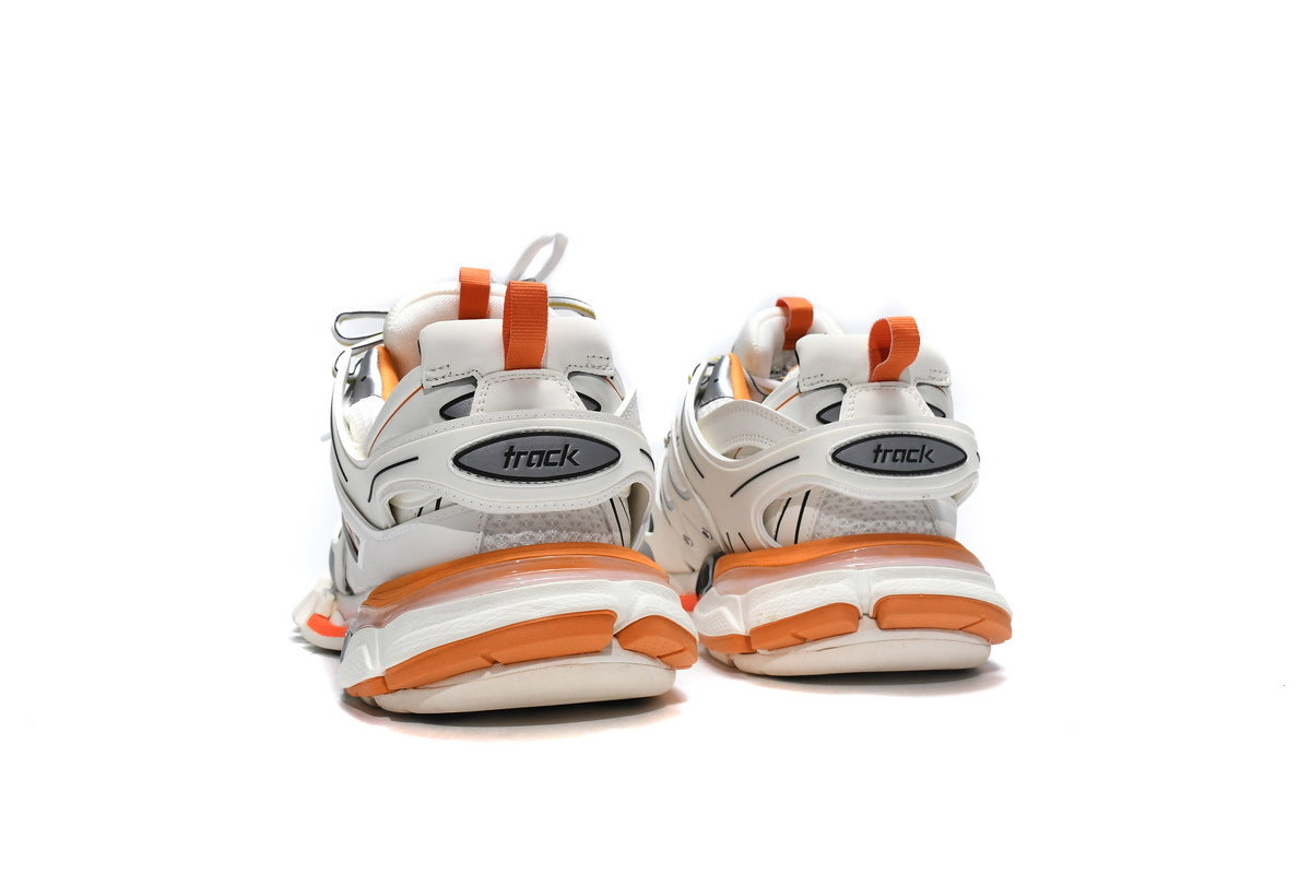 Balenciaga Track Sneakers "White Orange"-retro thick sole dad shoes，Women's Shoe Sale / Men's Shoe Sale