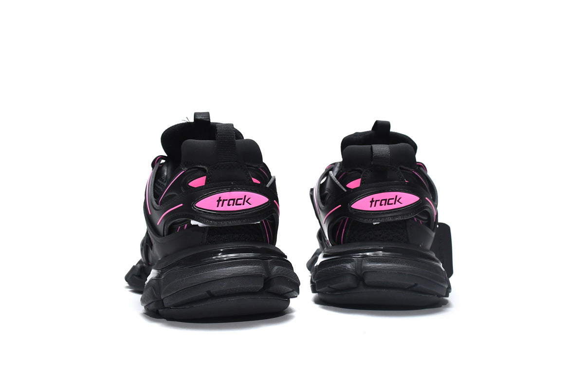 Balenciaga Track Sneakers "Black Pink"-retro thick sole dad shoes，Women's Shoe Sale / Men's Shoe Sale