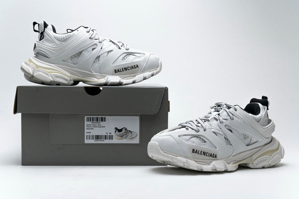Balenciaga Track Open Sneakers "White"-retro thick sole dad shoes，Women's Shoe Sale / Men's Shoe Sale