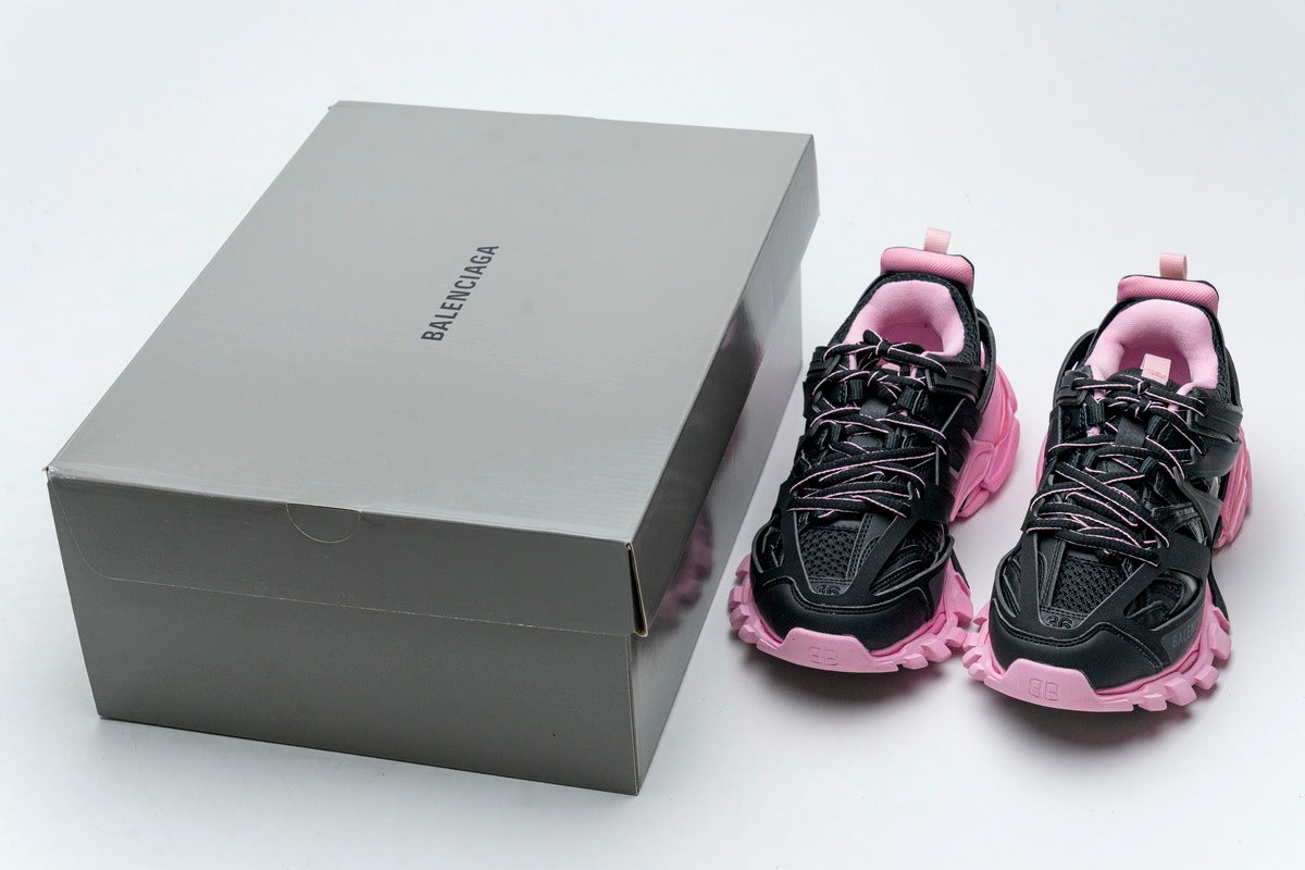Balenciaga Track 2 Sneakers "Black Light Pink"-retro thick sole dad shoes，Women's Shoe Sale / Men's Shoe Sale