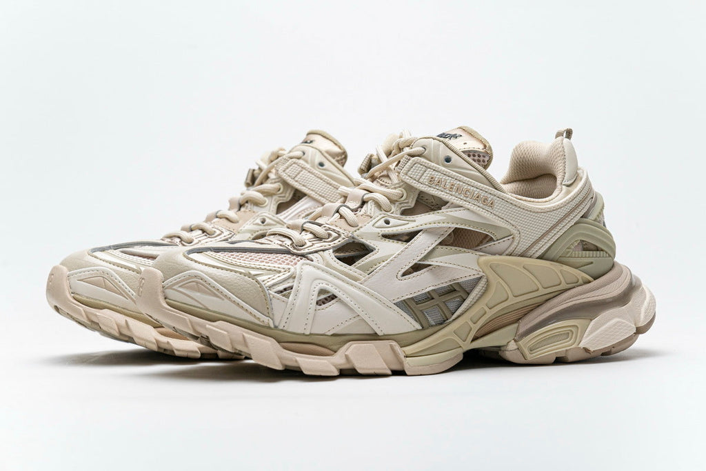 Balenciaga Track 2 Open Sneakers "Khaki"-retro thick sole dad shoes，Women's Shoe Sale / Men's Shoe Sale