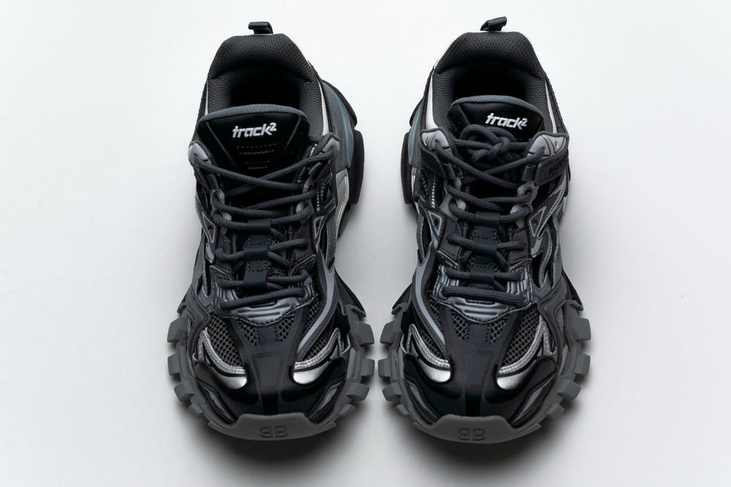 Balenciaga Track 2 Sneakers Men "Dark Grey"-retro thick sole dad shoes，Women's Shoe Sale / Men's Shoe Sale