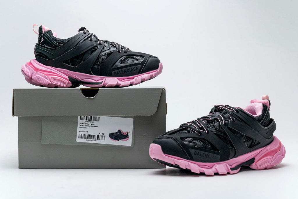 Balenciaga Track 2 Sneakers "Black Light Pink"-retro thick sole dad shoes，Women's Shoe Sale / Men's Shoe Sale