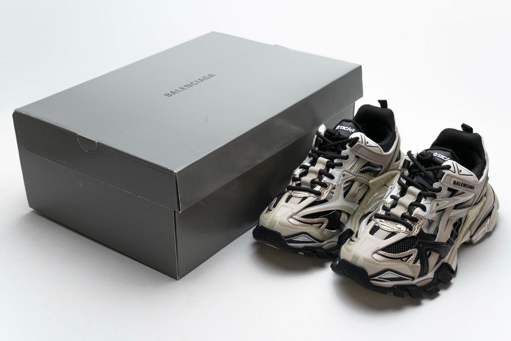 Balenciaga Track 2 Sneakers Men "Champagne Black"-retro thick sole dad shoes，Women's Shoe Sale / Men's Shoe Sale