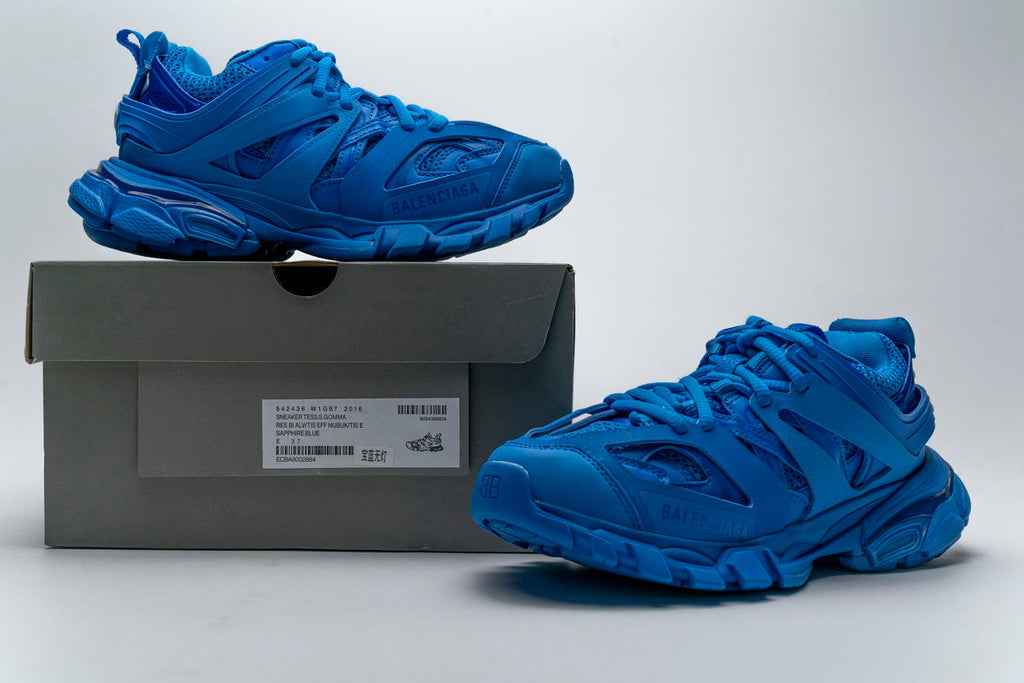 Balenciaga Track Sneakers "Sapphire Blue"-retro thick sole dad shoes，Women's Shoe Sale / Men's Shoe Sale
