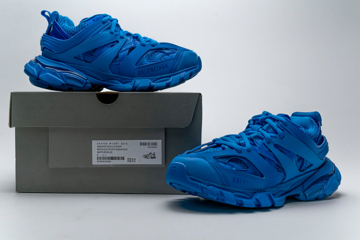 Balenciaga Track Sneakers "Sapphire Blue"-retro thick sole dad shoes，Women's Shoe Sale / Men's Shoe Sale