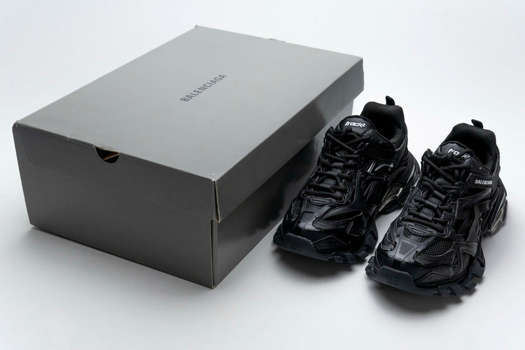 Balenciaga Track 2 Open Sneakers "Black"-retro thick sole dad shoes，Women's Shoe Sale / Men's Shoe Sale