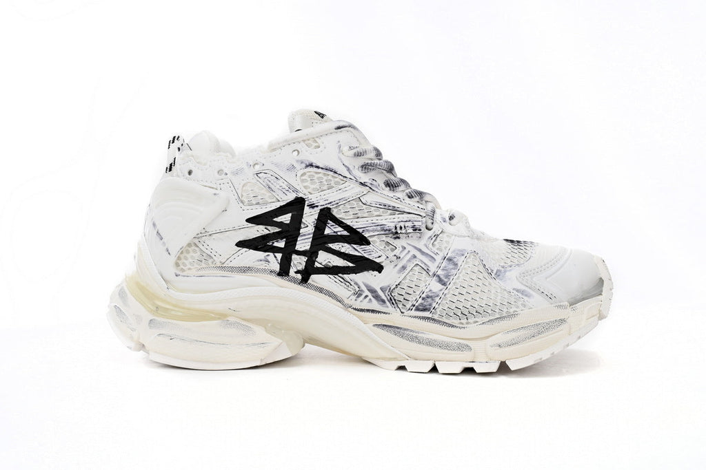Balenciaga Runner Graffiti Sneaker "White Black"-retro thick sole dad shoes，Women's Shoe Sale / Men's Shoe Sale