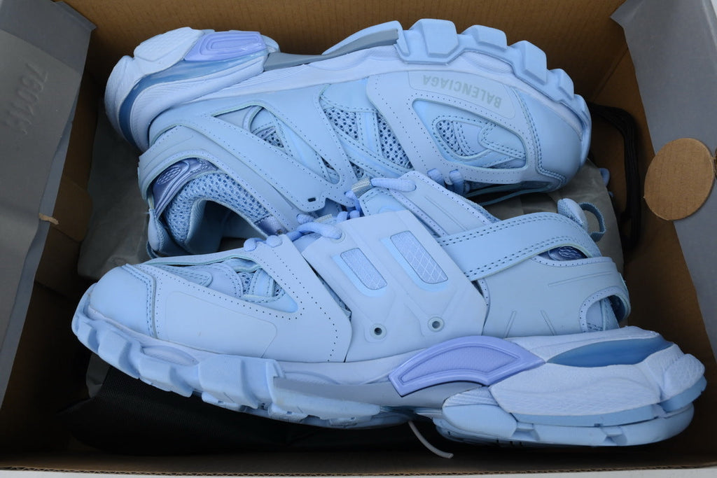 Balenciaga Track Trainer Sneakers "Light Blue"-retro thick sole dad shoes，Women's Shoe Sale / Men's Shoe Sale
