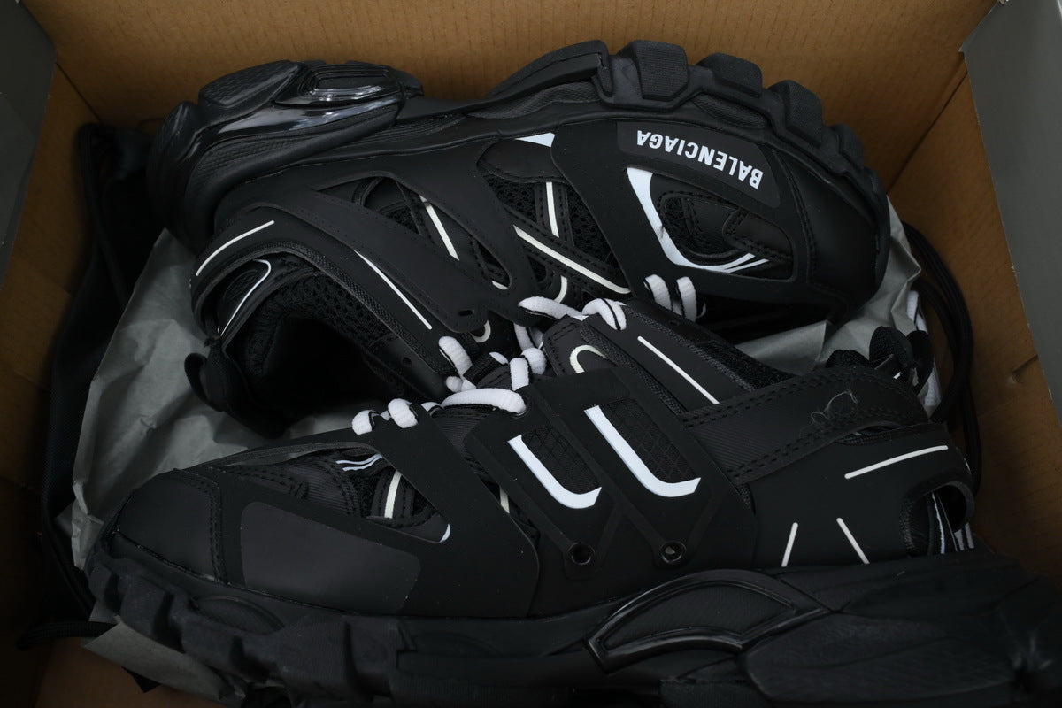 Balenciaga Track Sneakers "Black White"-retro thick sole dad shoes，Women's Shoe Sale / Men's Shoe Sale
