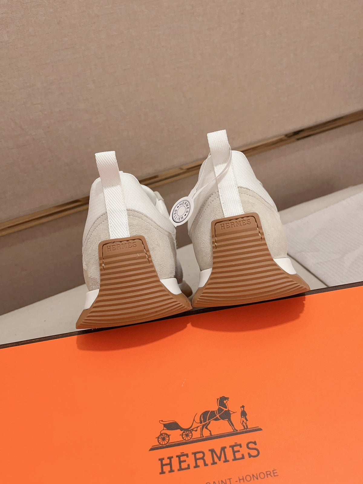 Hermès Trail Sneaker "Light Grey" Suede Mesh Men Casual Sneakers
