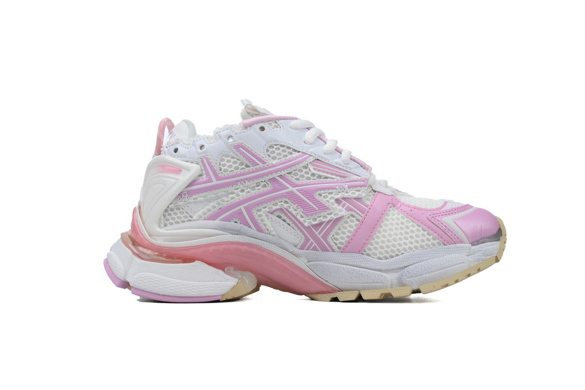 Balenciaga Runner Sneakers "White Pink"-retro thick sole dad shoes，Women's Shoe Sale / Men's Shoe Sale