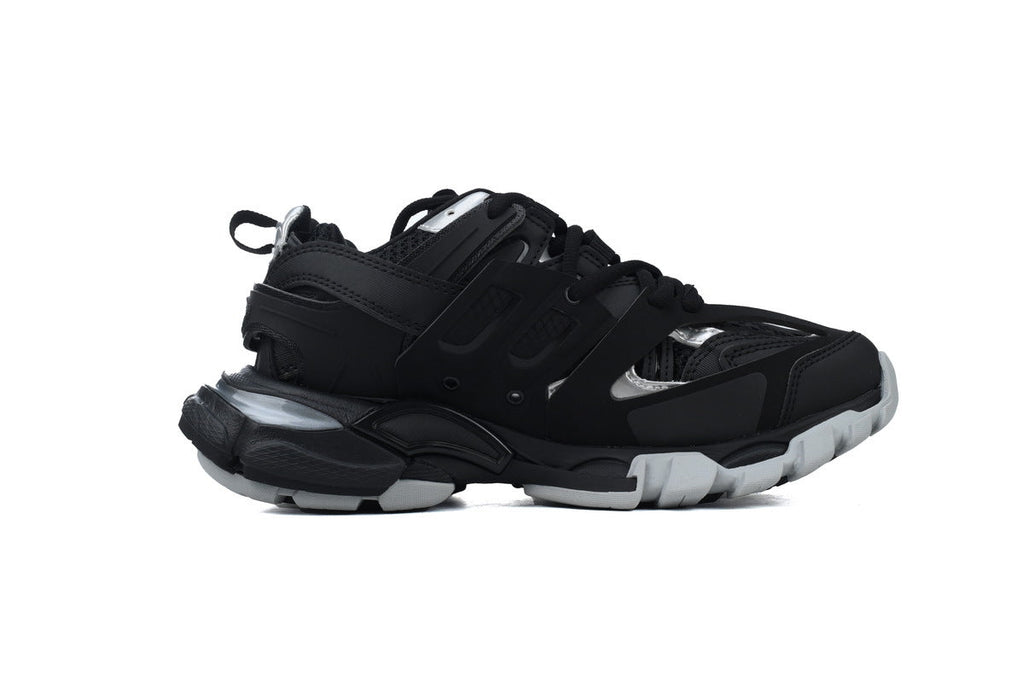 Balenciaga Track Trainer Sneakers "Black Silver"-retro thick sole dad shoes，Women's Shoe Sale / Men's Shoe Sale
