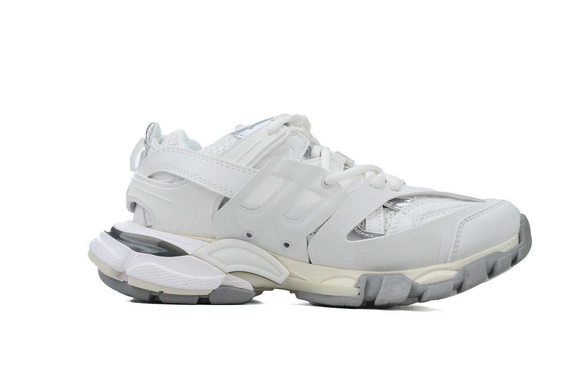 Balenciaga Track 2.0 Sneakers "White/Silver" Men Women Outdoor Hiking Dad Shoes