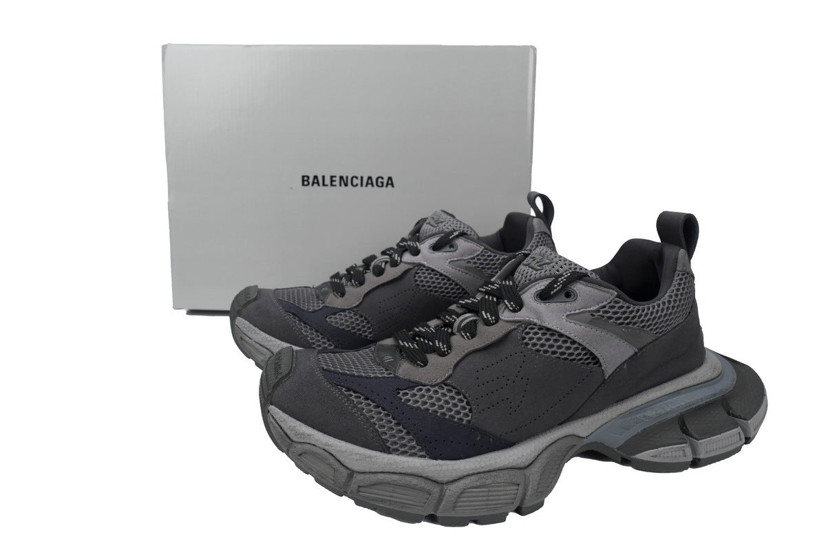 Balenciaga 3XL Suede Mesh Sneaker "Grey Mix"-retro thick sole dad shoes，Women's Shoe Sale / Men's Shoe Sale