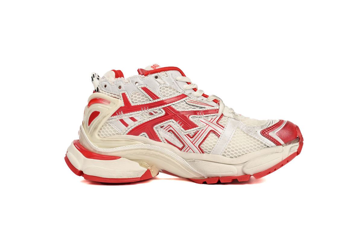 Balenciaga Runner Sneaker "White Red"-retro thick sole dad shoes，Women's Shoe Sale / Men's Shoe Sale