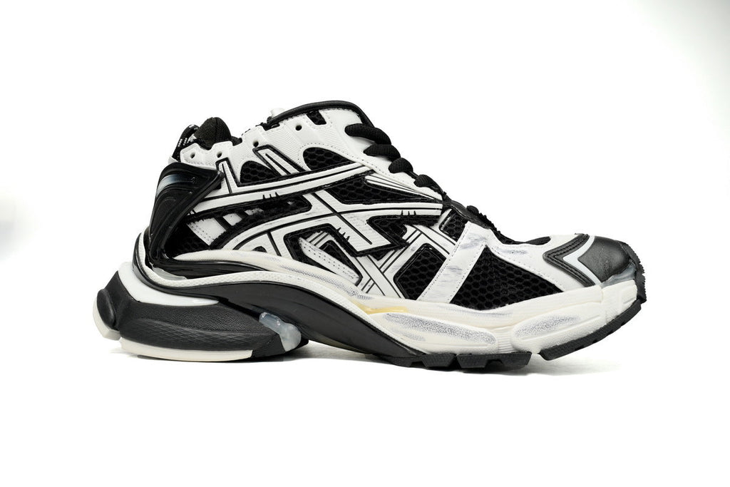 Balenciaga Runner Series Sneakers "White Black"-retro thick sole dad shoes，Women's Shoe Sale / Men's Shoe Sale