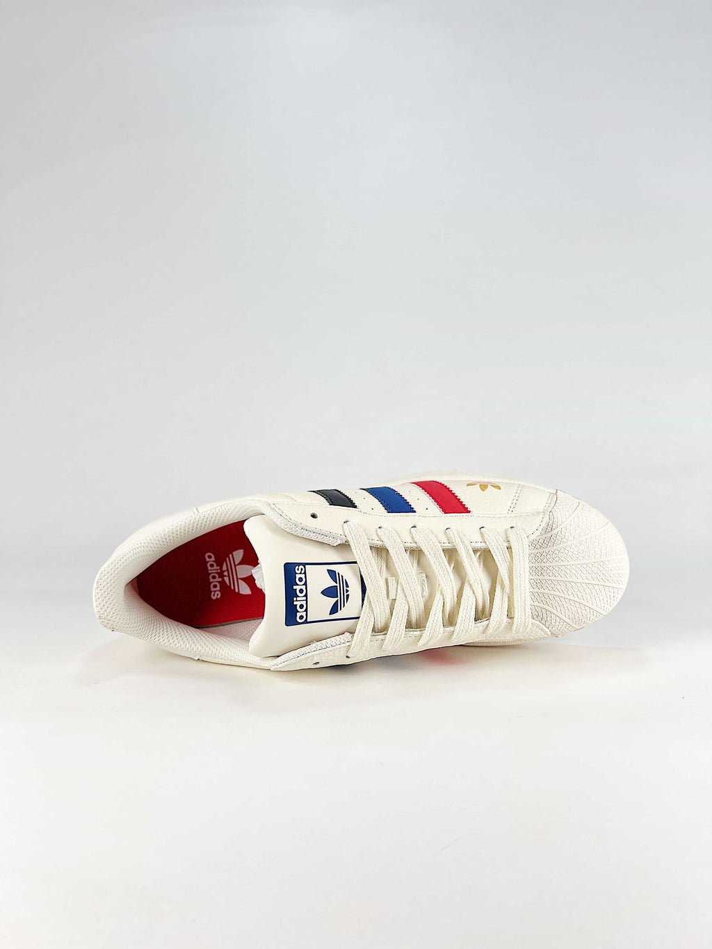 Adidas Superstar "Off White Red Blue Black Horse Year"-Classic sneakers，Adidas Women's Shoe Sale / Men's Shoe Sale