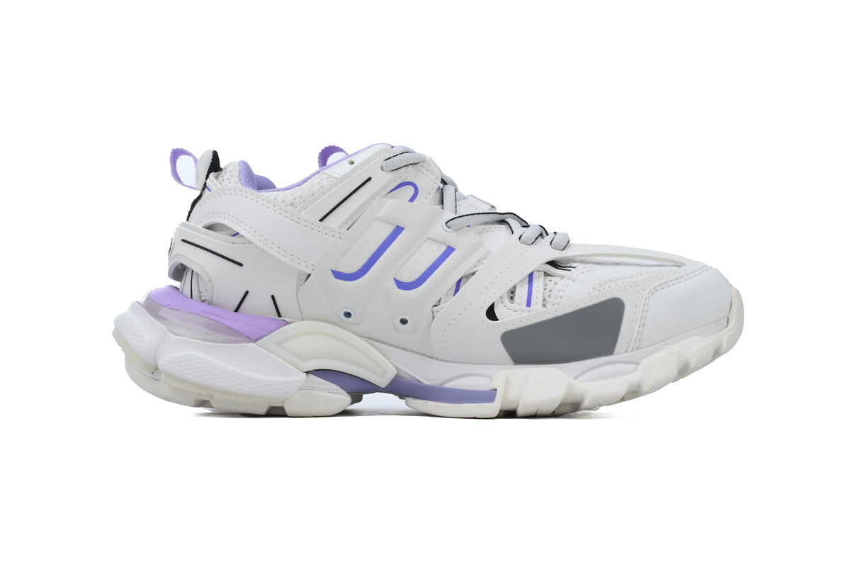 Balenciaga Track 2.0 Sneakers "White Purple" Men Women Chunky Dad Shoes
