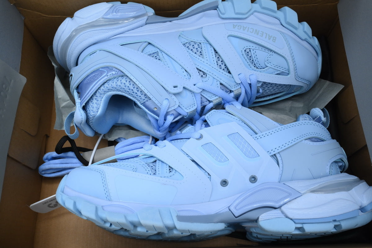 Balenciaga Track Trainer Sneakers "Light Blue"-retro thick sole dad shoes，Women's Shoe Sale / Men's Shoe Sale