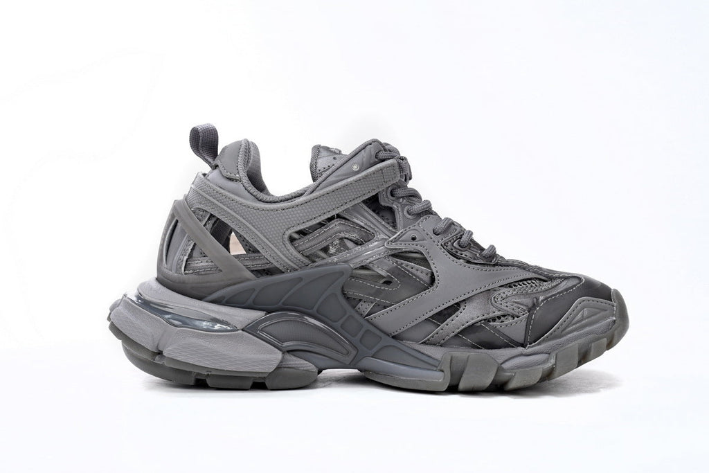 Balenciaga Track 2 Open Sneakers "Dark Grey"-retro thick sole dad shoes，Women's Shoe Sale / Men's Shoe Sale
