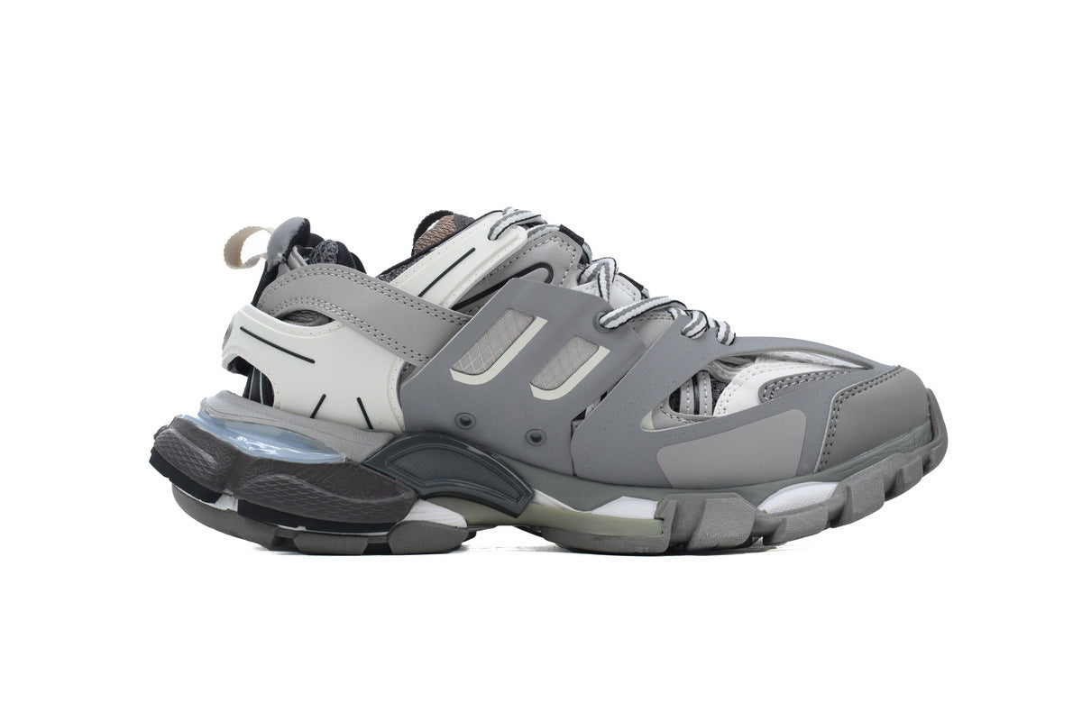 Balenciaga Track Trainer Sneakers "Grey White"-retro thick sole dad shoes，Women's Shoe Sale / Men's Shoe Sale