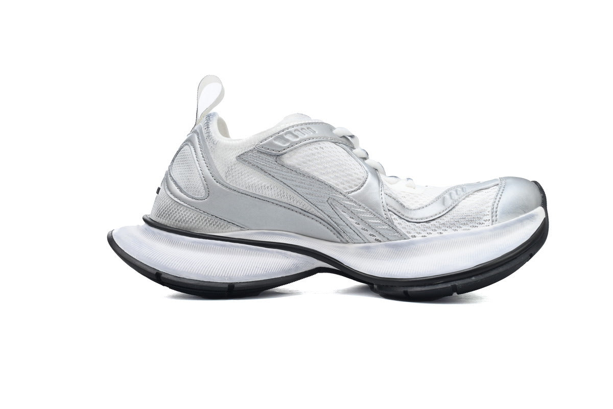 Balenciaga Circuit Sneakers "White Silver"-retro thick sole dad shoes，Women's Shoe Sale / Men's Shoe Sale