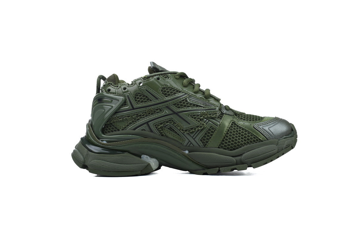 Balenciaga Runner Sneakers Men Women "Army Green"-retro thick sole dad shoes，Women's Shoe Sale / Men's Shoe Sale