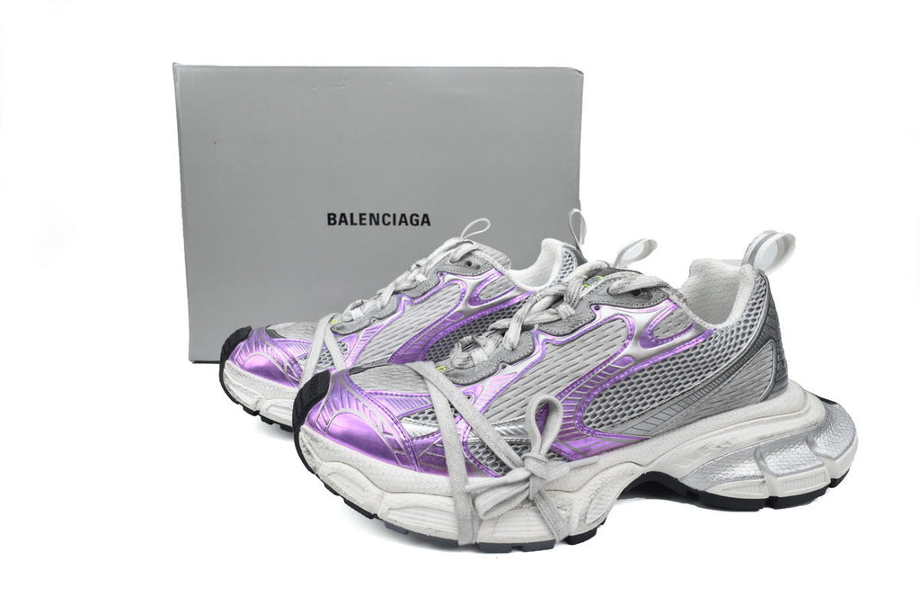 Balenciaga 3XL Sneakers "Grey Purple White"-retro thick sole dad shoes，Women's Shoe Sale / Men's Shoe Sale