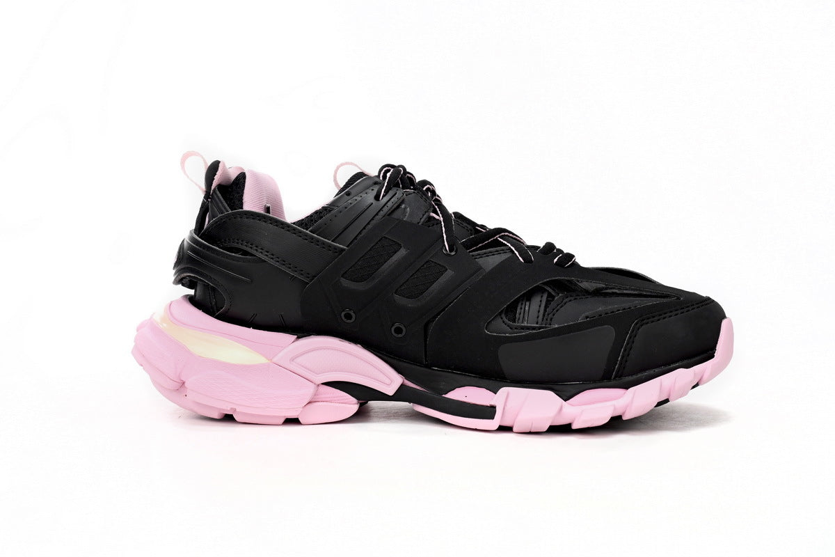 Balenciaga Track Sneakers "Black Pink" Mesh Chunky Low Top Trainer