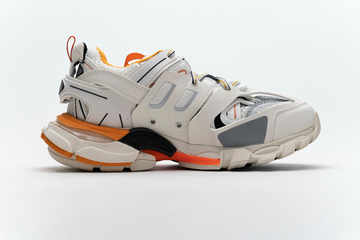 Balenciaga Track Sneakers "White/Orange" Mesh Chunky Low Top Trainer