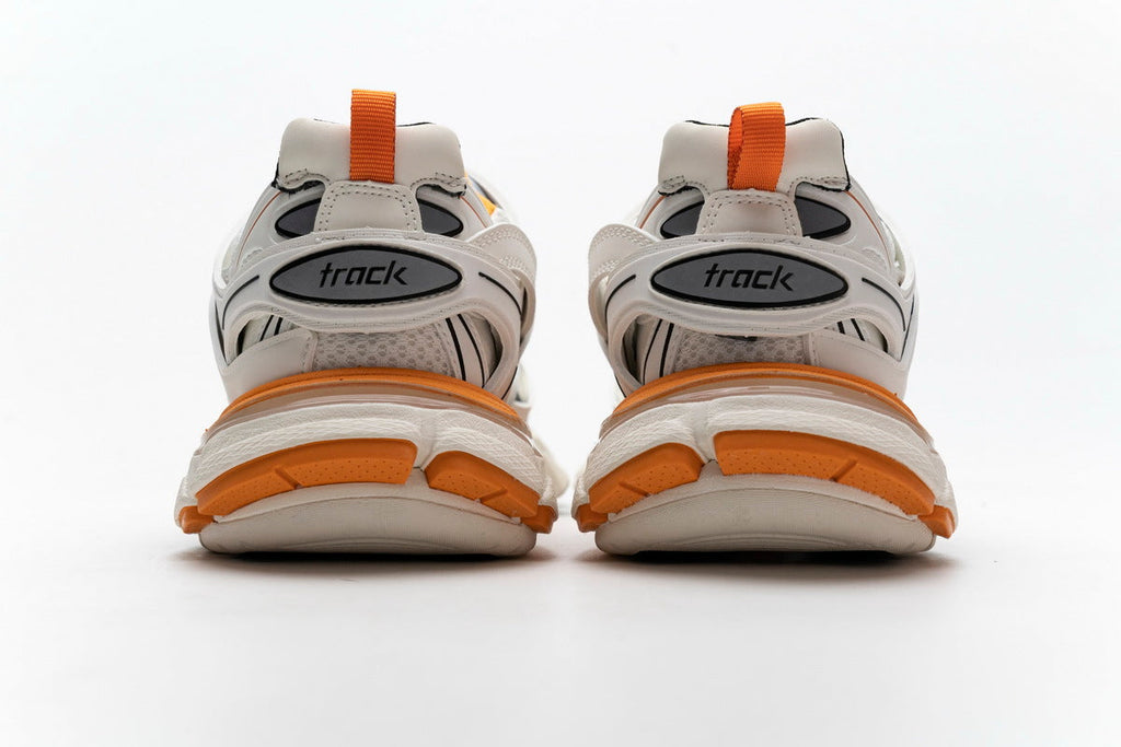 Balenciaga Track Sneakers "White/Orange" Mesh Chunky Low Top Trainer