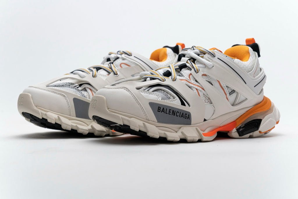 Balenciaga Track Sneakers "White/Orange" Mesh Chunky Low Top Trainer