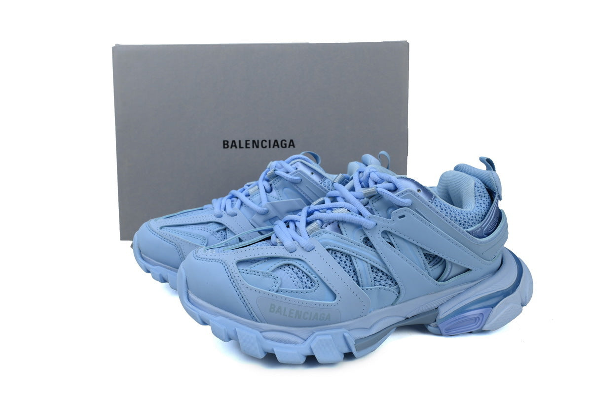 Balenciaga Track Trainer Sneakers "Light Blue"-retro thick sole dad shoes，Women's Shoe Sale / Men's Shoe Sale