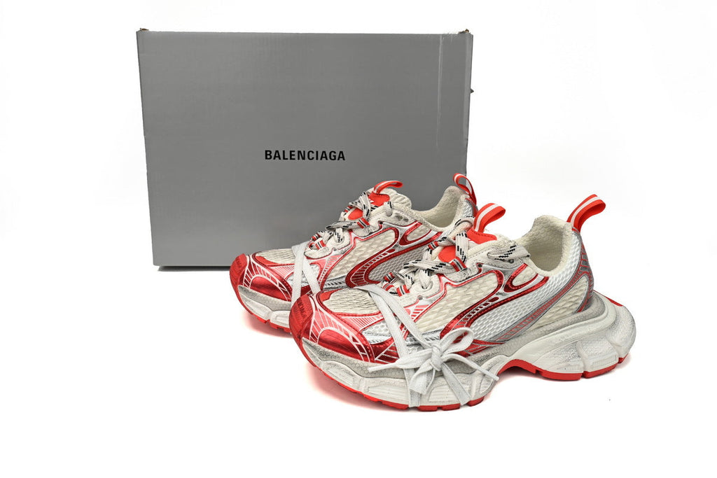 Balenciaga 3XL Sneaker "White Red"-retro thick sole dad shoes，Women's Shoe Sale / Men's Shoe Sale
