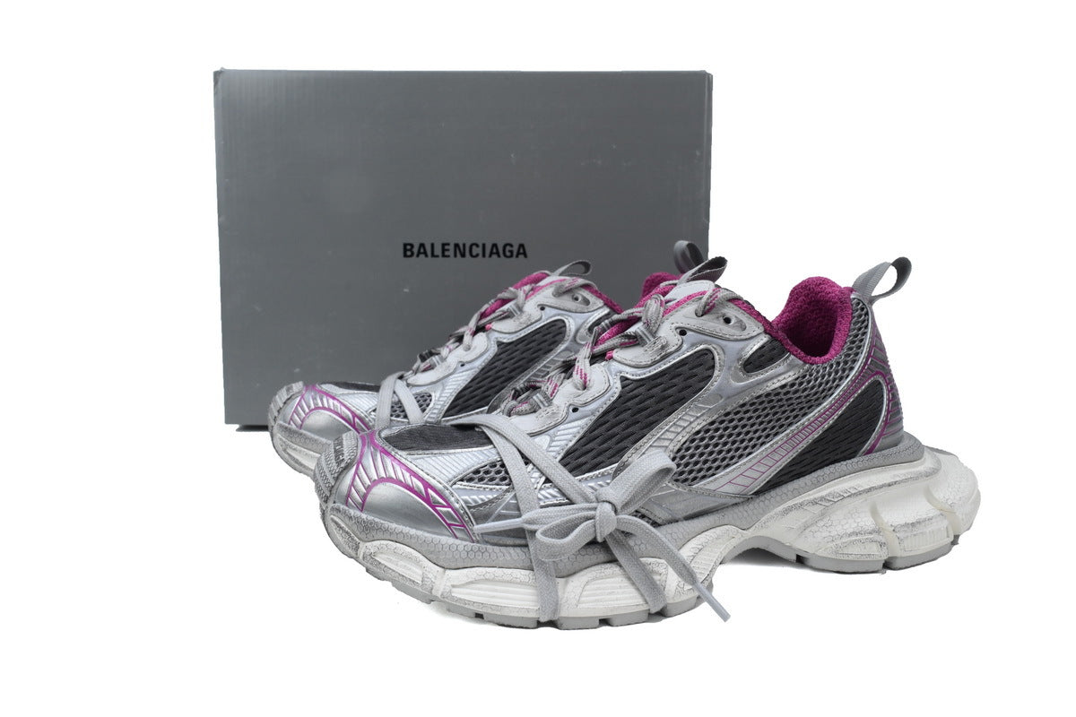 Balenciaga 3XL Sneakers "Silver Purple Pink"-retro thick sole dad shoes，Women's Shoe Sale / Men's Shoe Sale