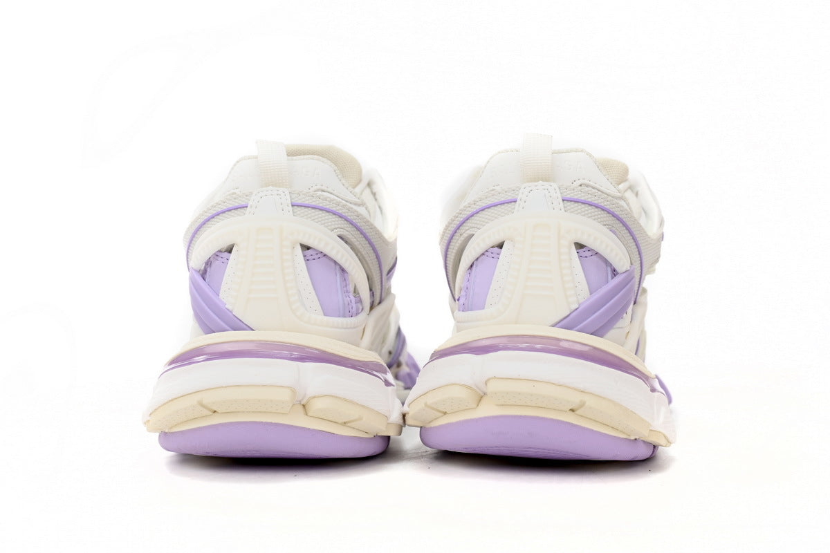 Balenciaga Track 2 Open Sneakers "White Lilac Purple"-retro thick sole dad shoes，Women's Shoe Sale / Men's Shoe Sale