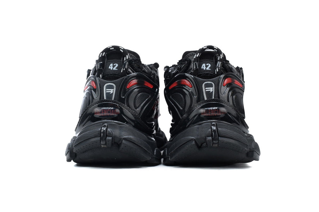 Balenciaga Runner Series Graffiti Sneakers "Black Red"-retro thick sole dad shoes，Women's Shoe Sale / Men's Shoe Sale