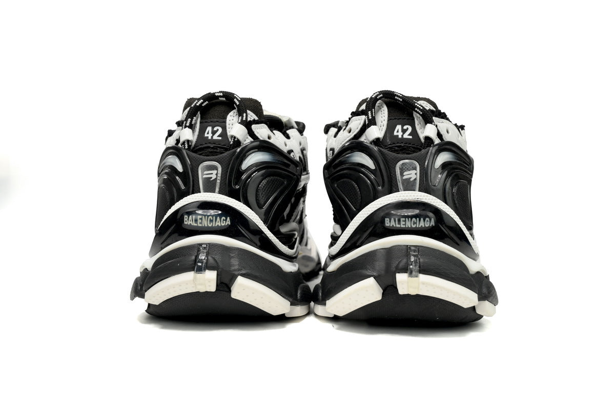 Balenciaga Runner Series Sneakers "White Black"-retro thick sole dad shoes，Women's Shoe Sale / Men's Shoe Sale