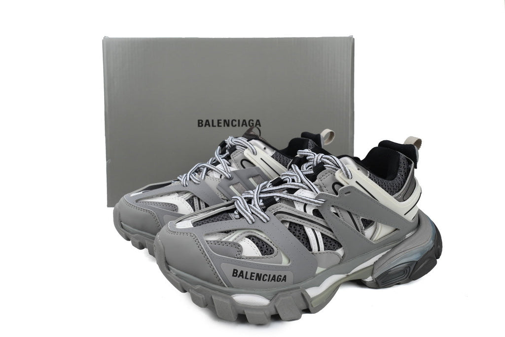 Balenciaga Track Trainer Sneakers "Grey White"-retro thick sole dad shoes，Women's Shoe Sale / Men's Shoe Sale