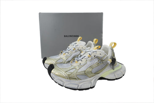 Balenciaga 3XL Chain Sneakers "White Gold Light Lime"-retro thick sole dad shoes，Women's Shoe Sale / Men's Shoe Sale