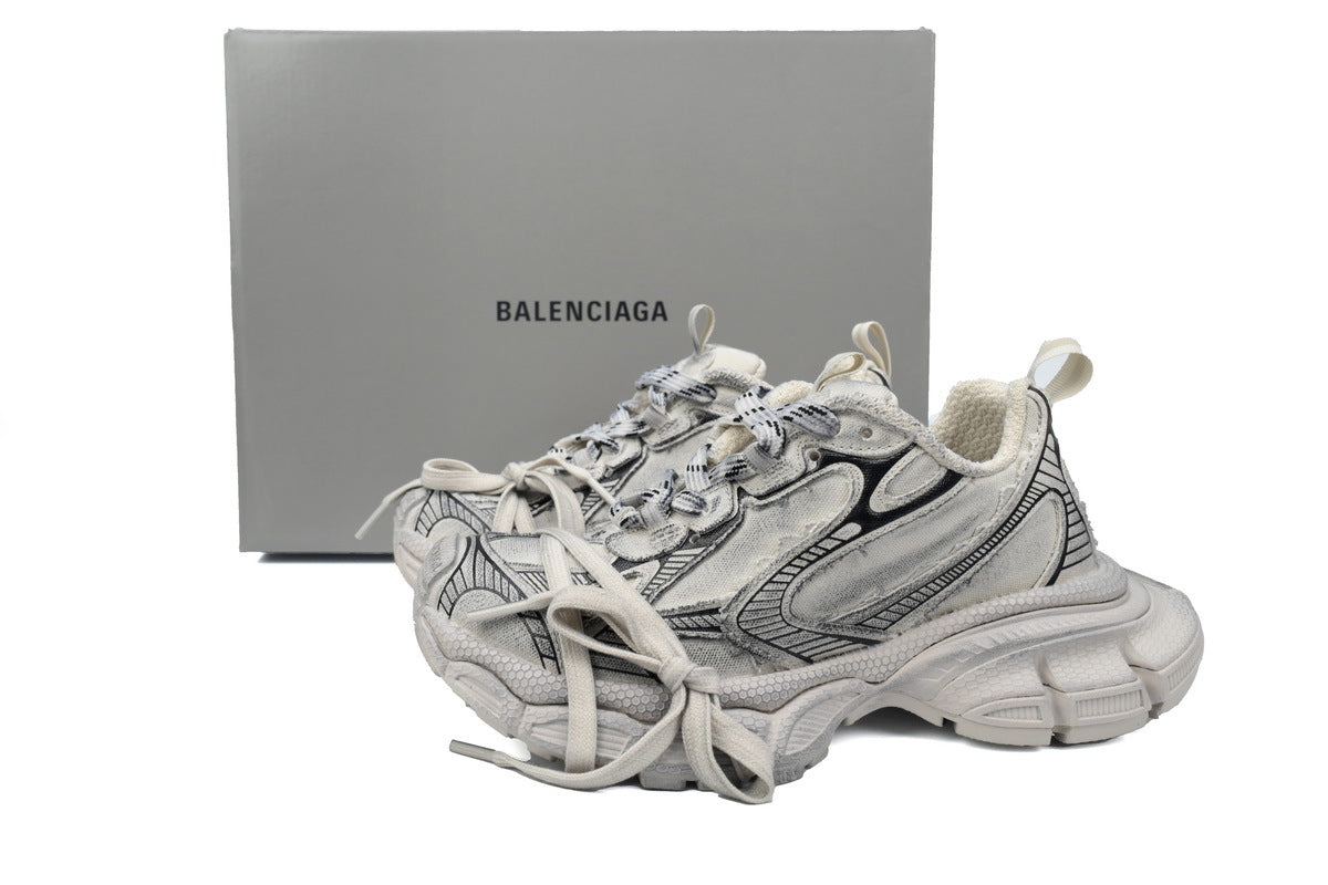 Balenciaga 3XL Sneaker "Beige Black"-retro thick sole dad shoes，Women's Shoe Sale / Men's Shoe Sale